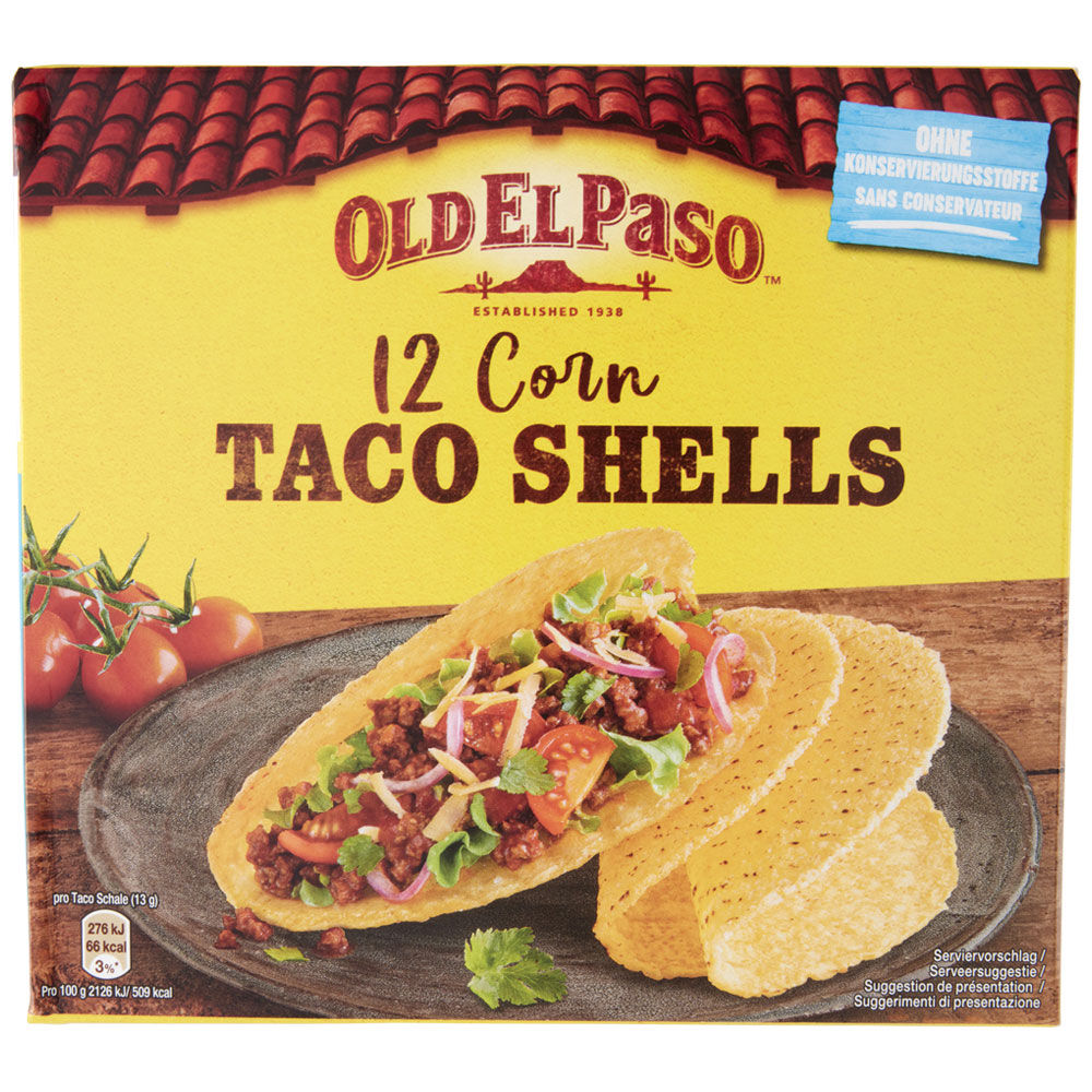 Conchiglie di mais per tacos 12 pz 156 gr - Immagine 01
