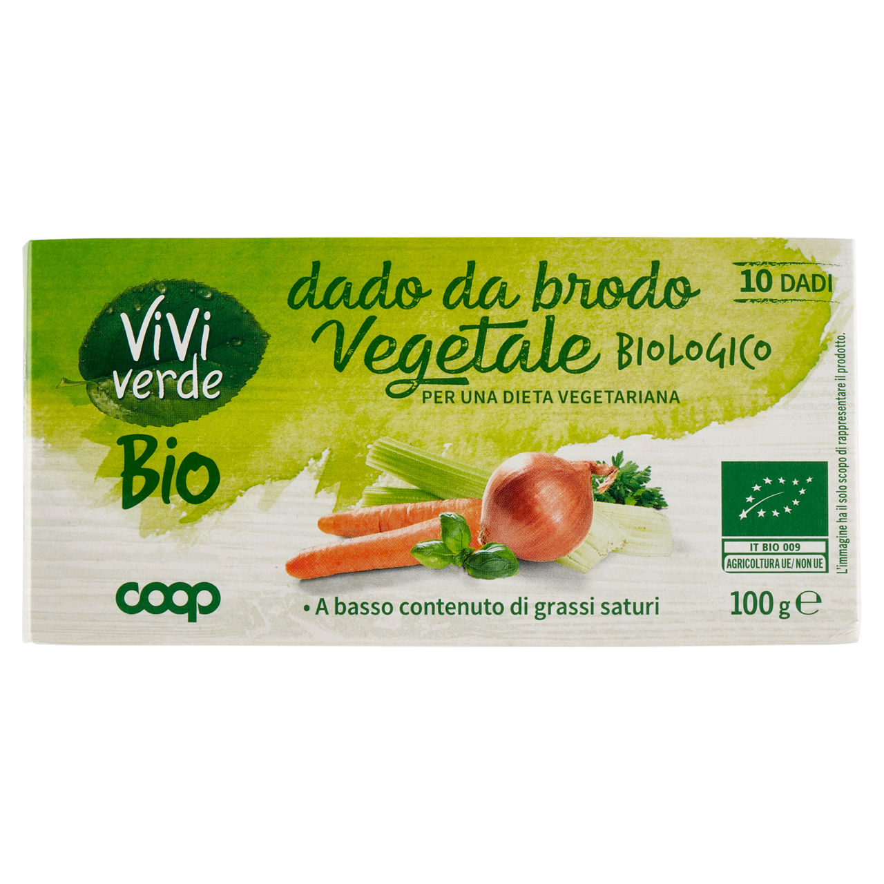 Dado da brodo vegetale biologico vivi verde 10 x 10 g