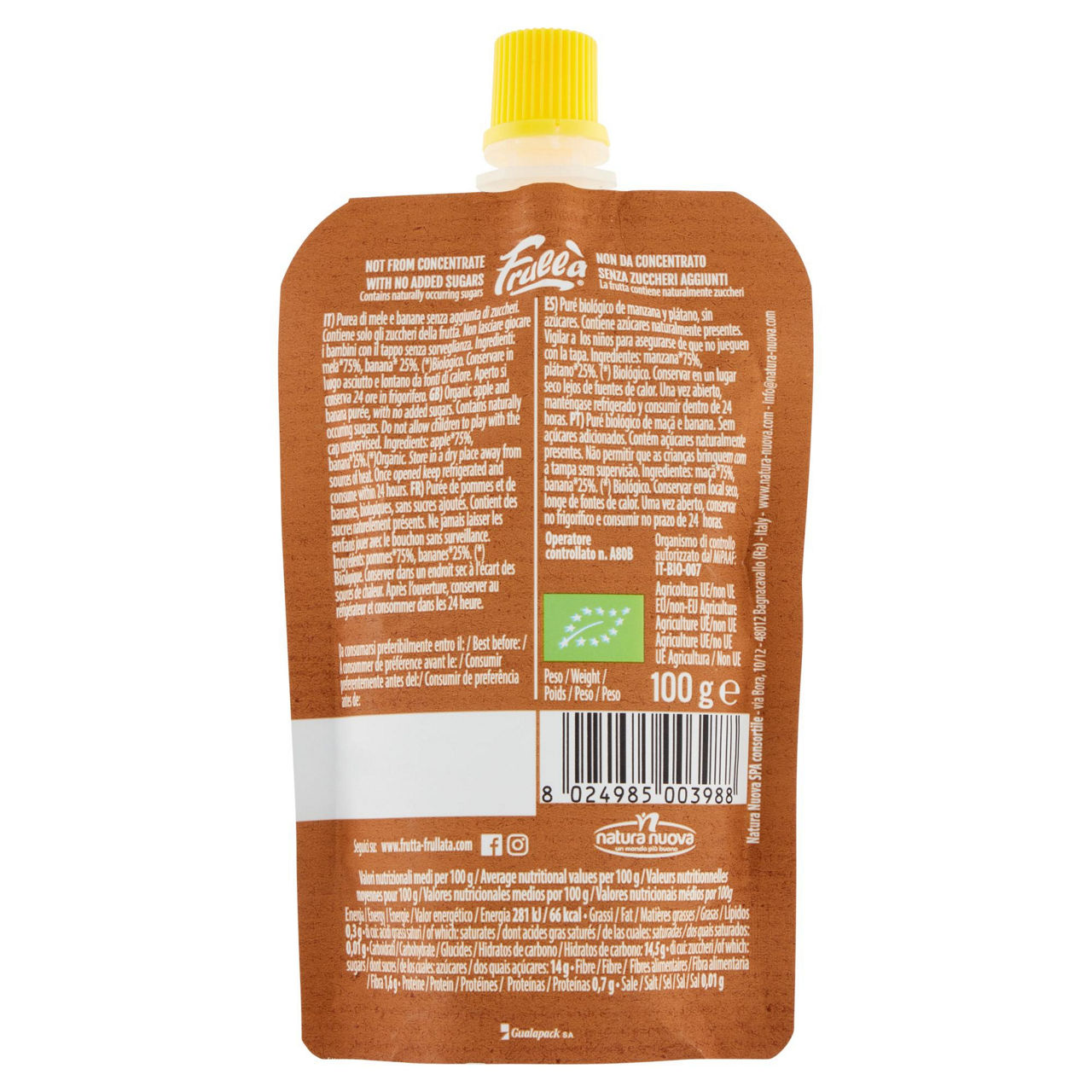 Polpa di frutta bio mela e banana 100 gr - Immagine 21