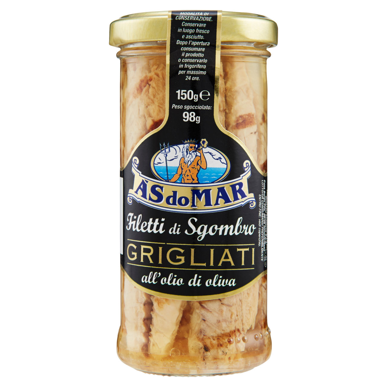 Filetti di sgombro grigliati all'olio di oliva asdomar vaso 150g