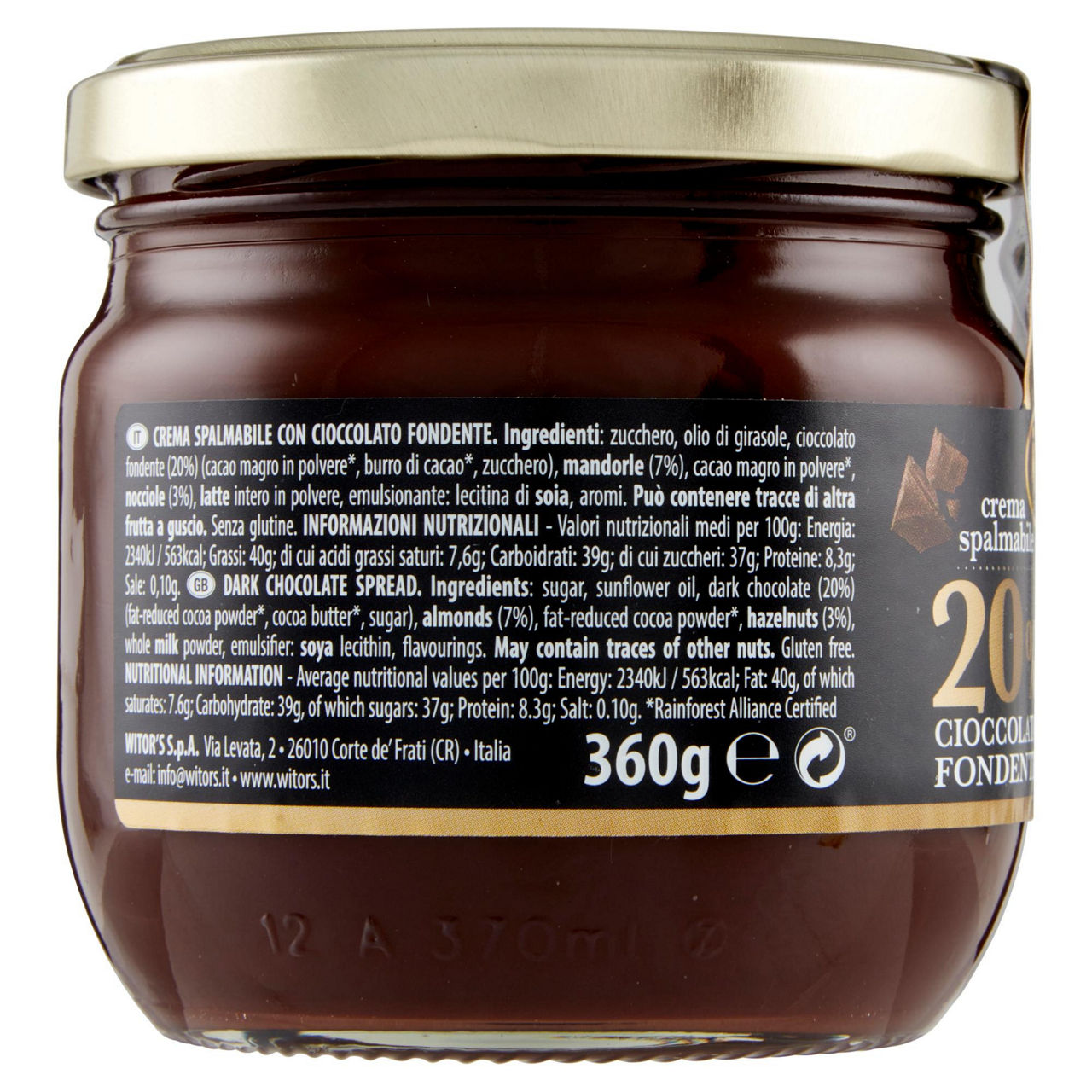 Crema spalmabile 20% cioccolato fondente 360 gr - Immagine 41