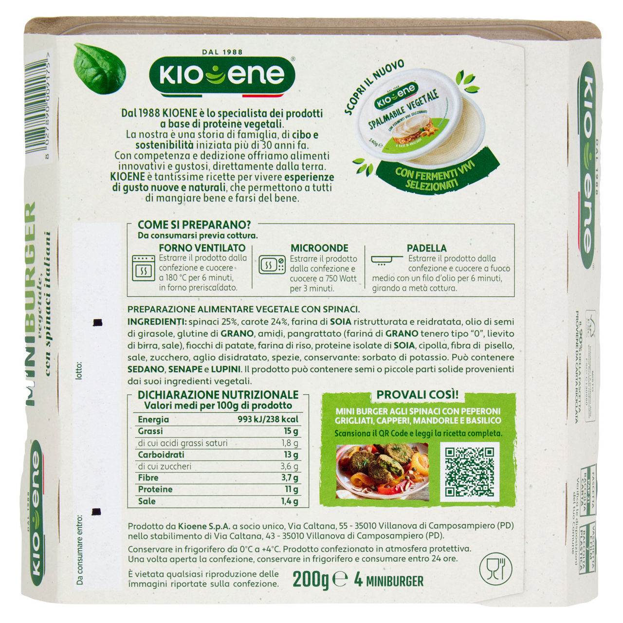 Mini burger vegetali agli spinaci 2 pz 200 gr - Immagine 51