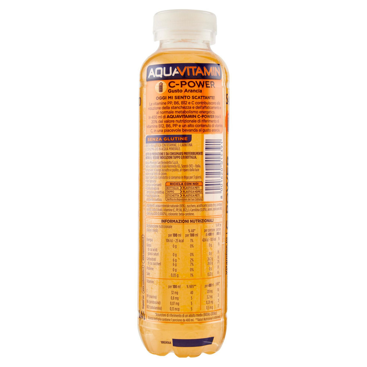 Bibita aquavitamin arancia san benedetto pet ml 400 - Immagine 51