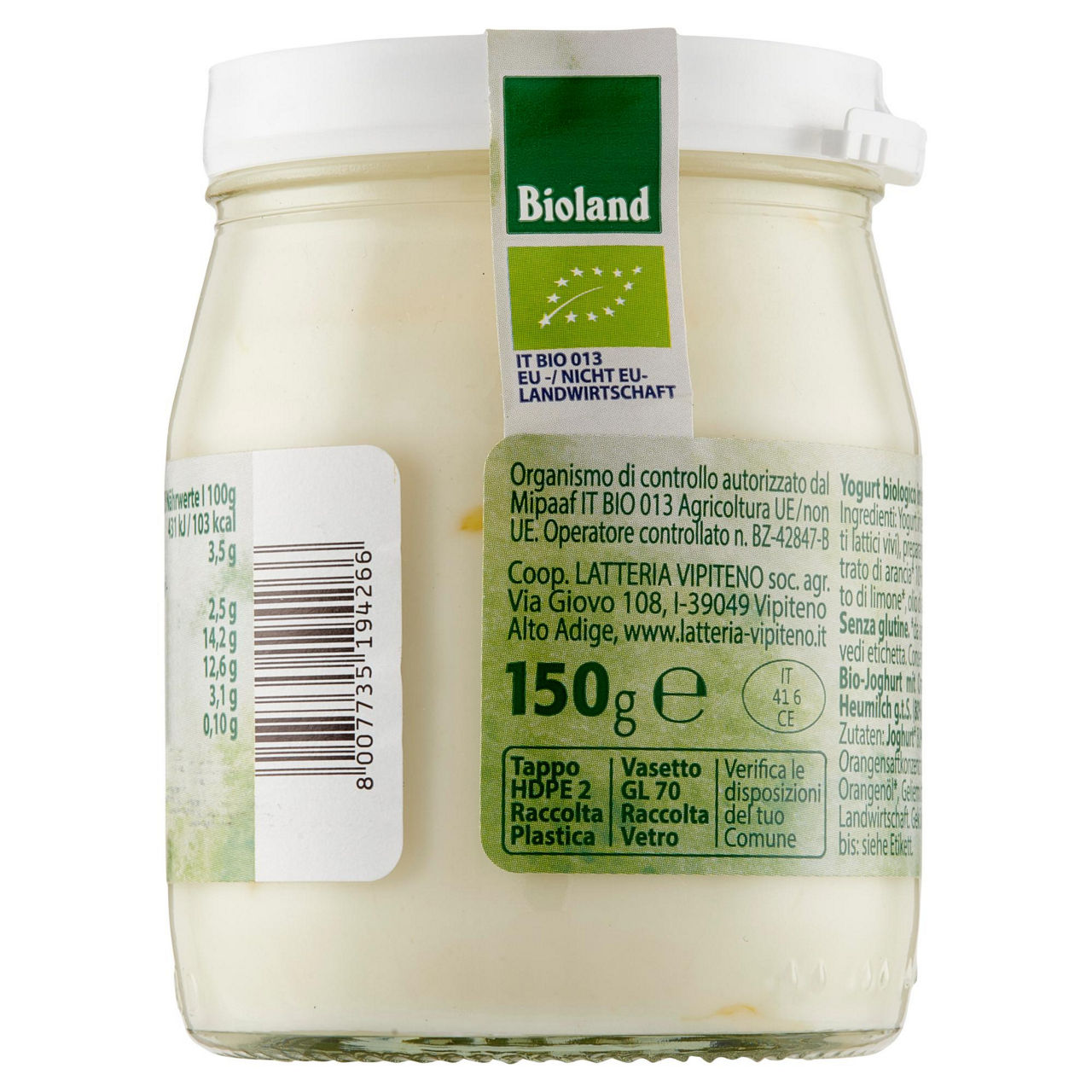 Yogurt da Latte Fieno bio 150 gr - Immagine 51