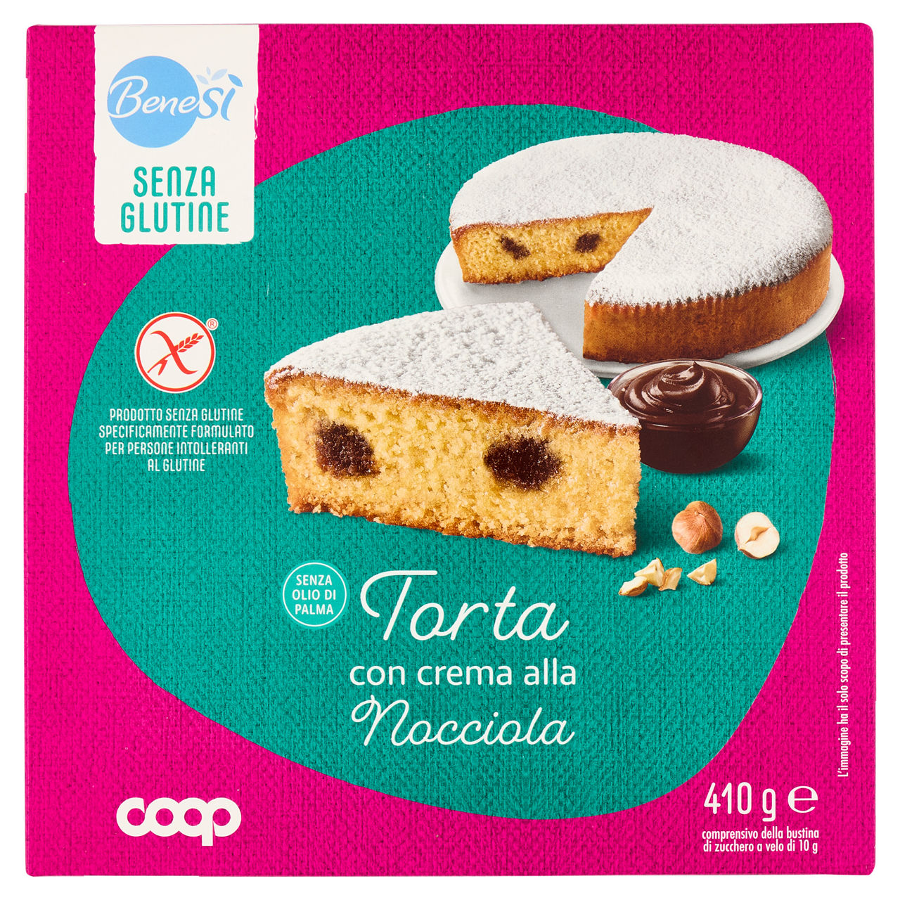 Torta con crema alla nocciola senza glutine 410 gr - Immagine 01