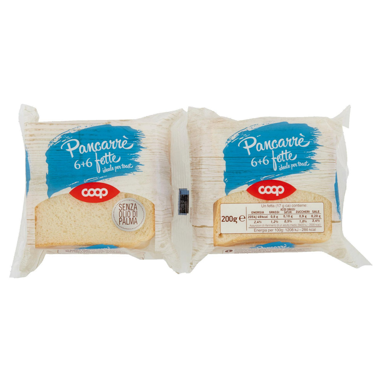 Pancarrè 6+6 fette coop sacchetto gr.200 no palma - Immagine 01