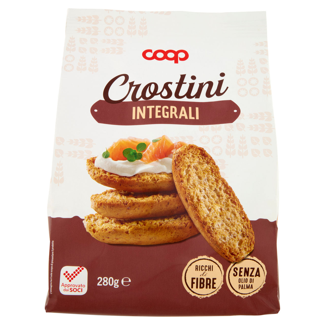 Crostini con farina integrale coop sacchetto gr.280 no palma - Immagine 01