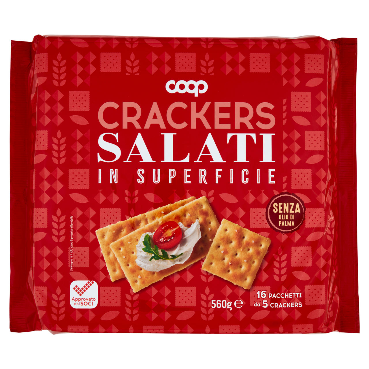 Crackers salati in superficie coop incarto gr.560 no palma