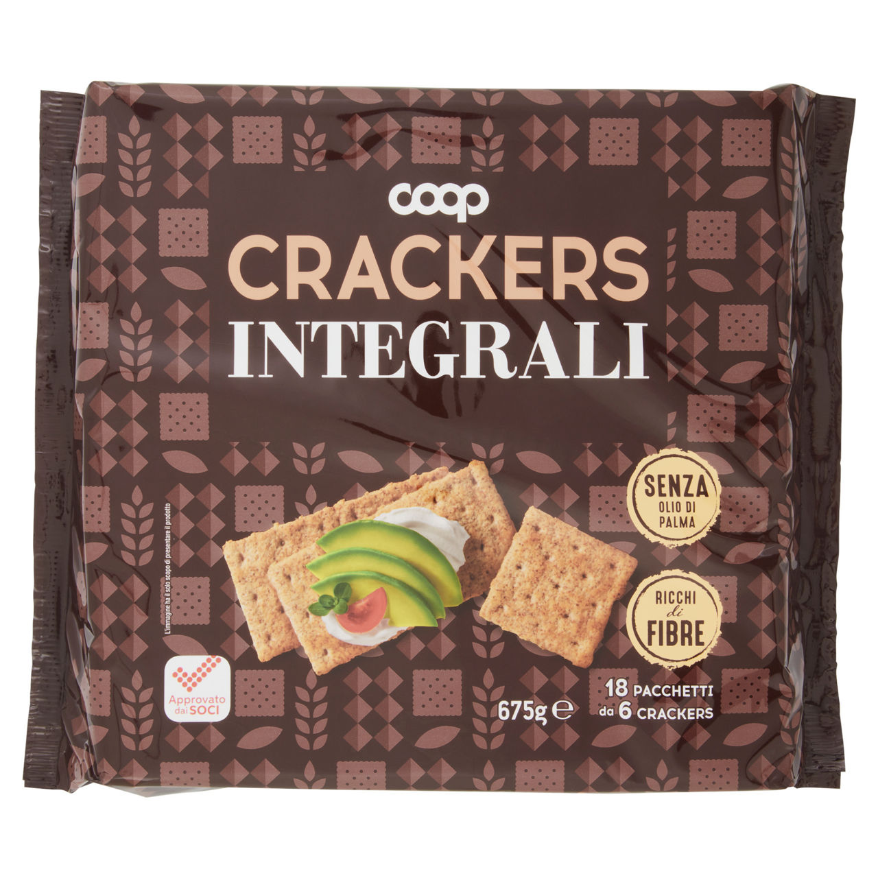 Crackers integrali coop incarto gr.675 no palma