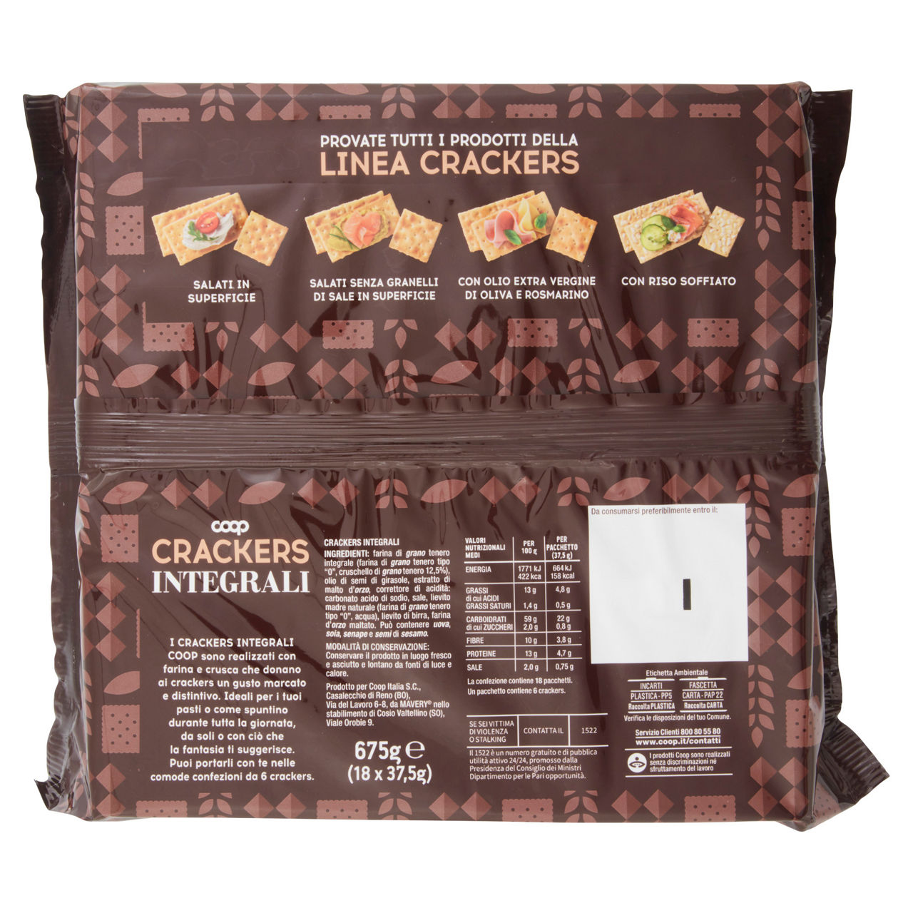 Crackers integrali coop incarto gr.675 no palma - Immagine 11