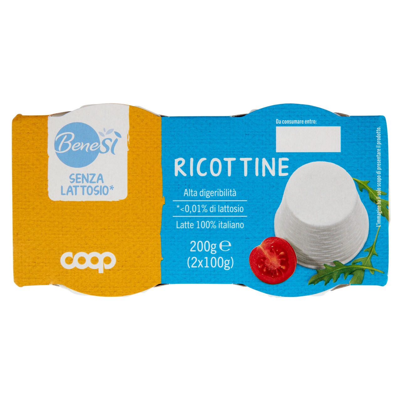 Ricottine senza lattosio 2 pz da 100 gr - Immagine 01