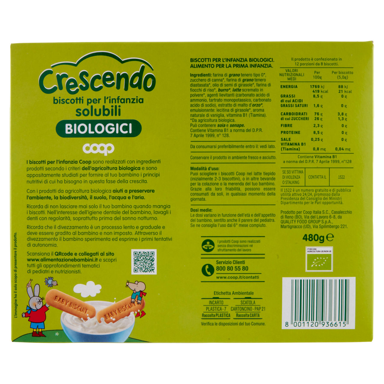 Biscotti solubili per l'infanzia bio 480 gr - Immagine 11