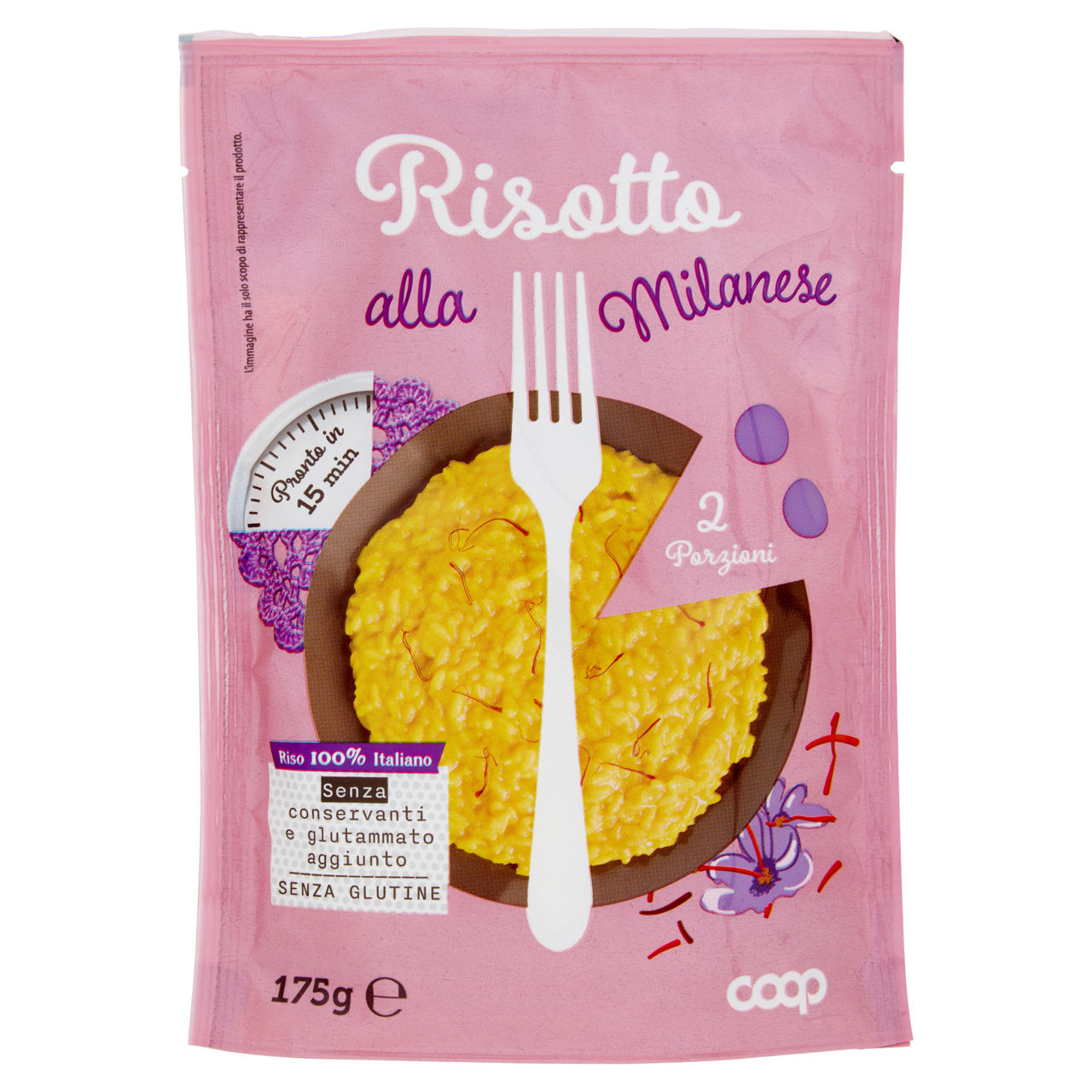 Risotto alla milanese no palma coop busta 175g - Immagine 01