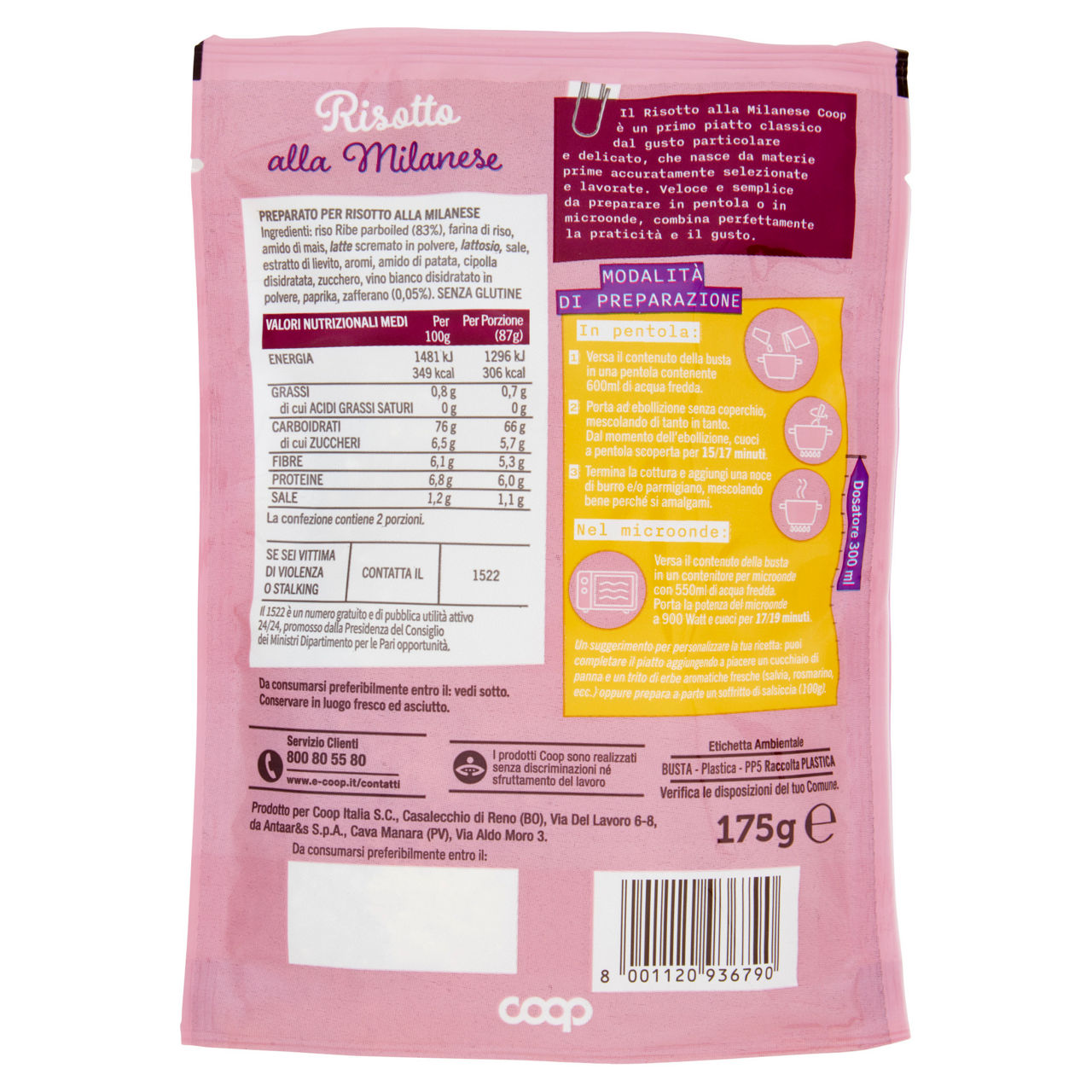 Risotto alla milanese no palma coop busta 175g - Immagine 31