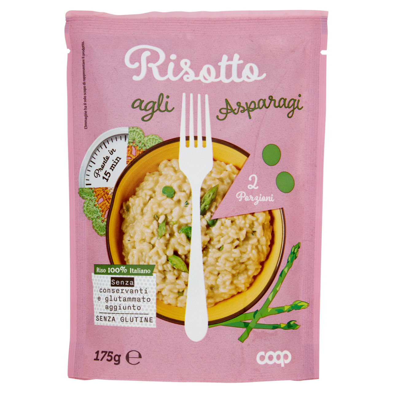 Risotto agli asparagi no palma coop busta 175g - Immagine 01