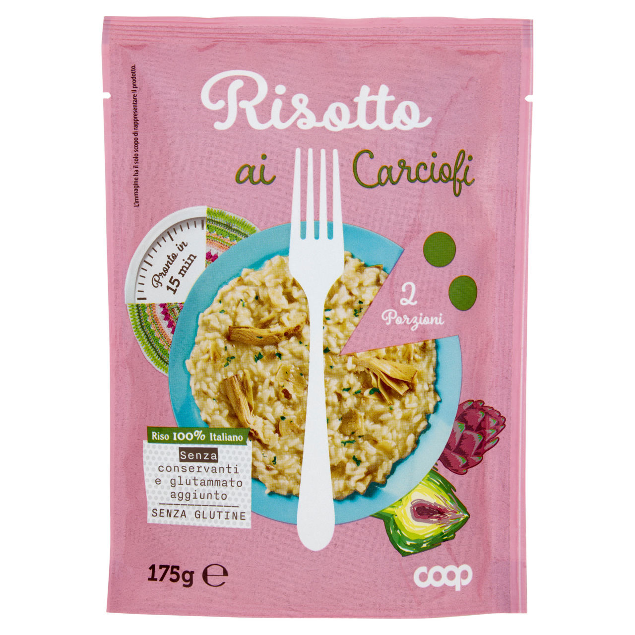 Risotto ai carciofi no palma coop busta 175g - Immagine 01