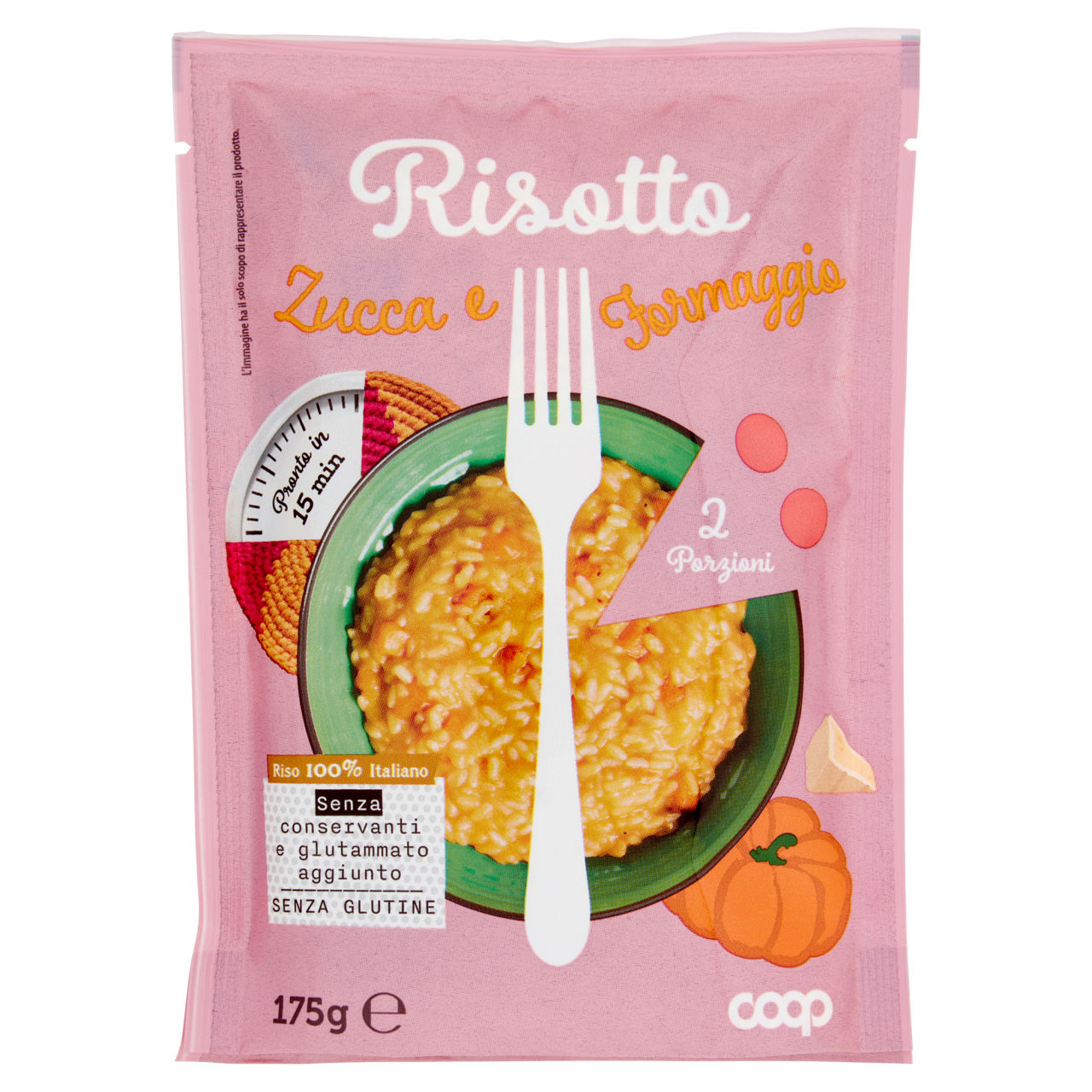 Risotto zucca e formaggio no palma coop busta 175g - Immagine 01