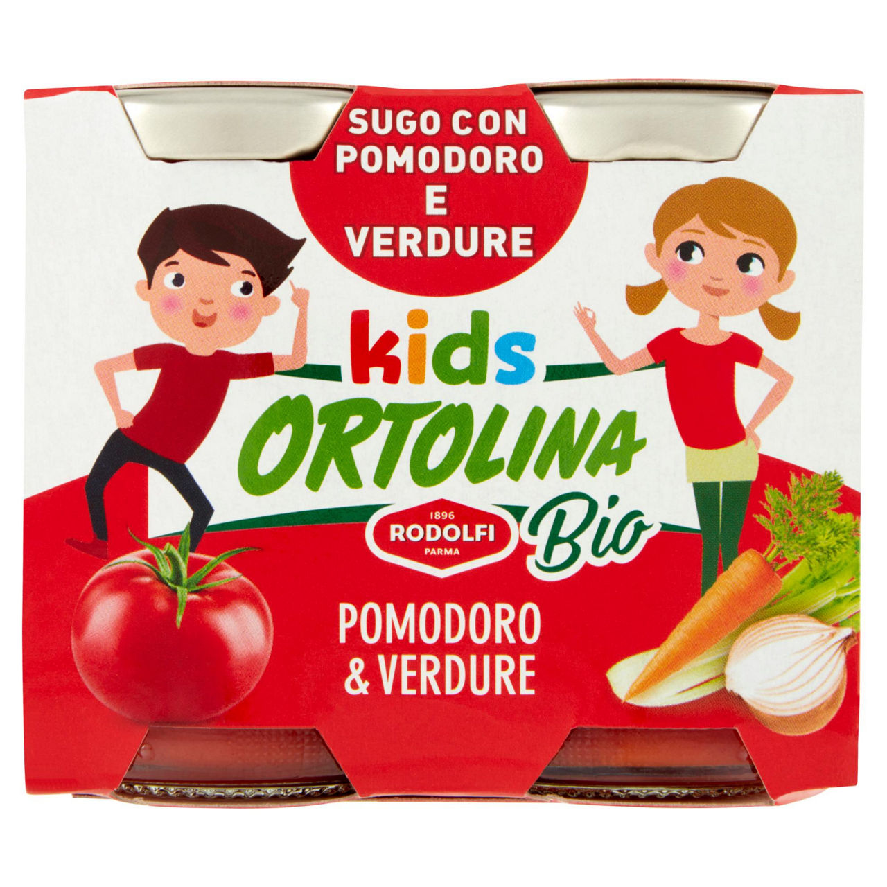 Sugo bio pomodoro e verdure ortolina kids cluster gr.200 - Immagine 01