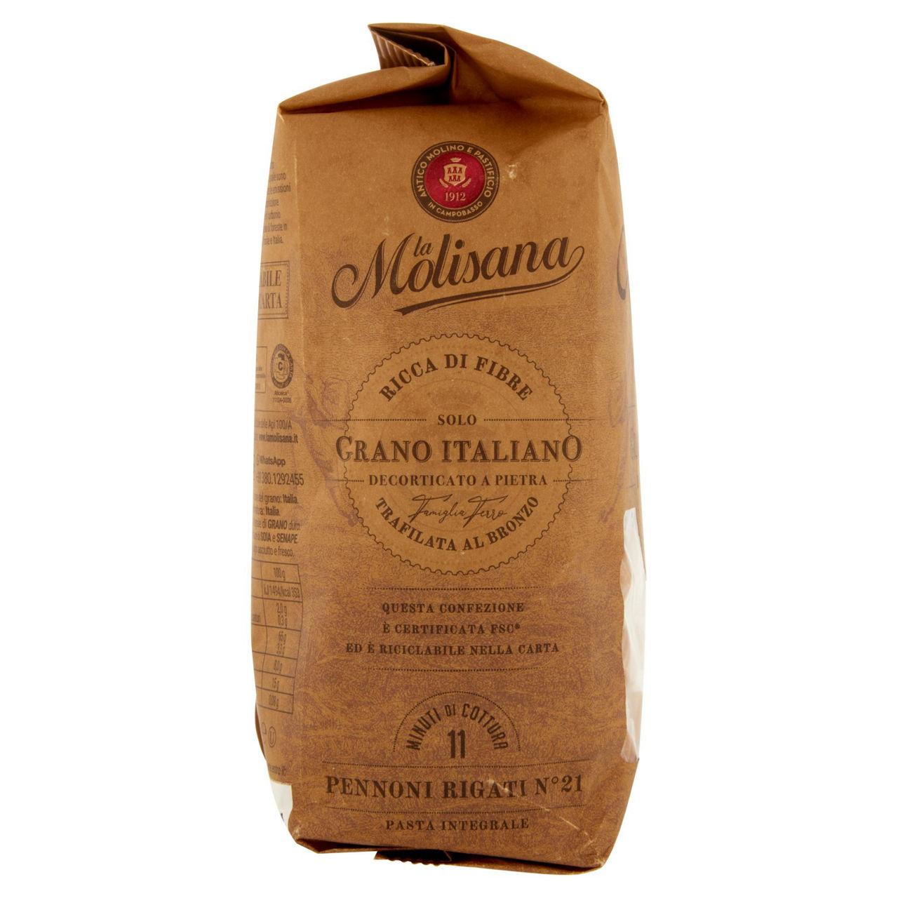 Pennoni rigati n. 21 pasta di semola integrale di grano duro 500 gr - Immagine 21