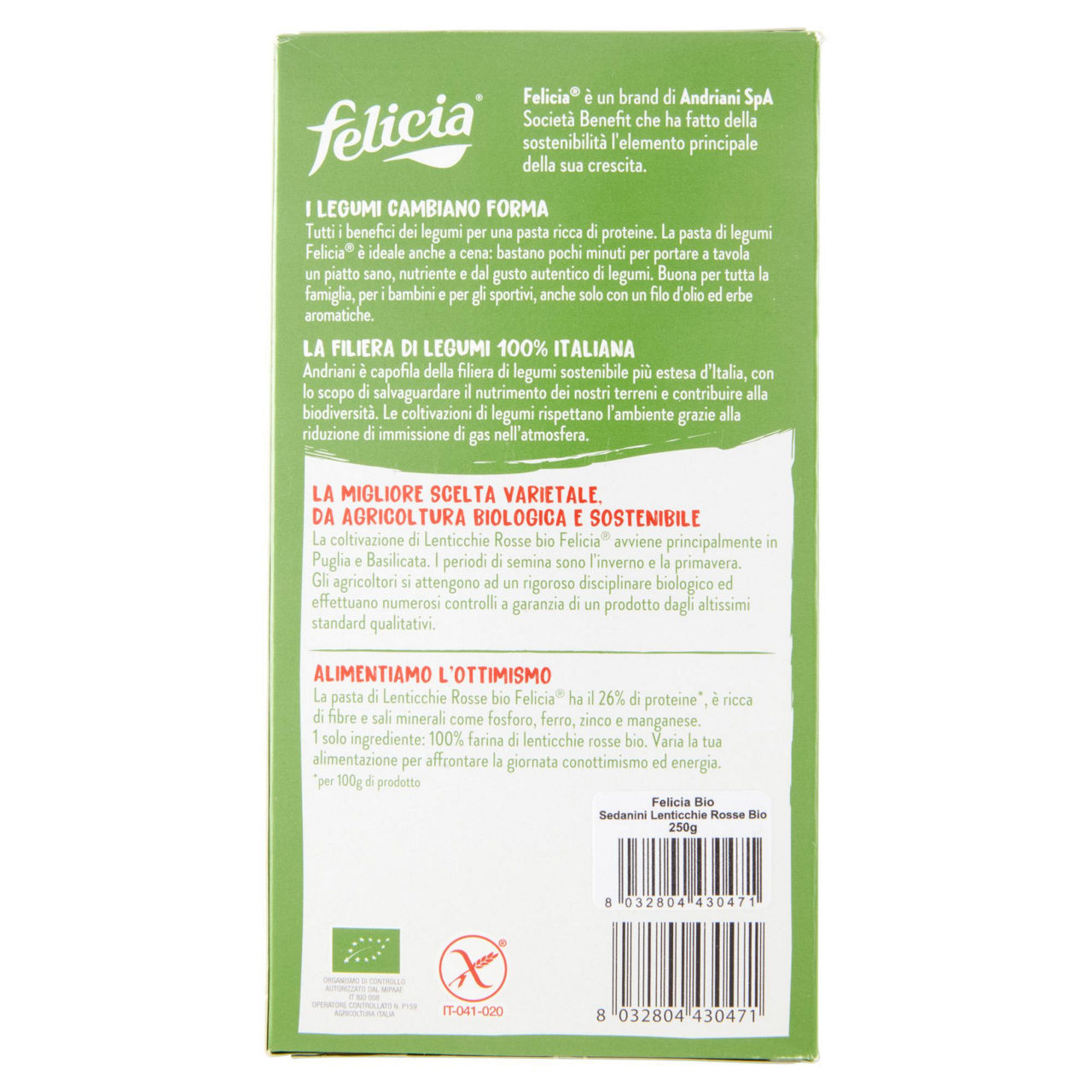 Sedanini pasta di lenticchie rosse senza glutine bio 250 gr - Immagine 31
