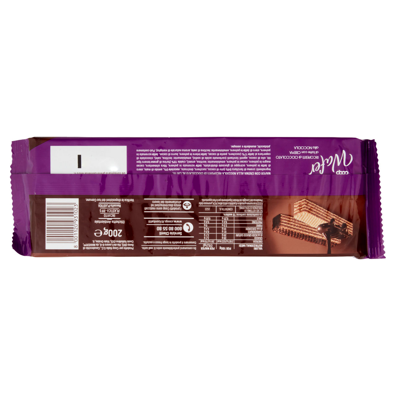 Wafer ricoperti di cioccolato al latte con crema alla nocciola 200 gr - Immagine 11