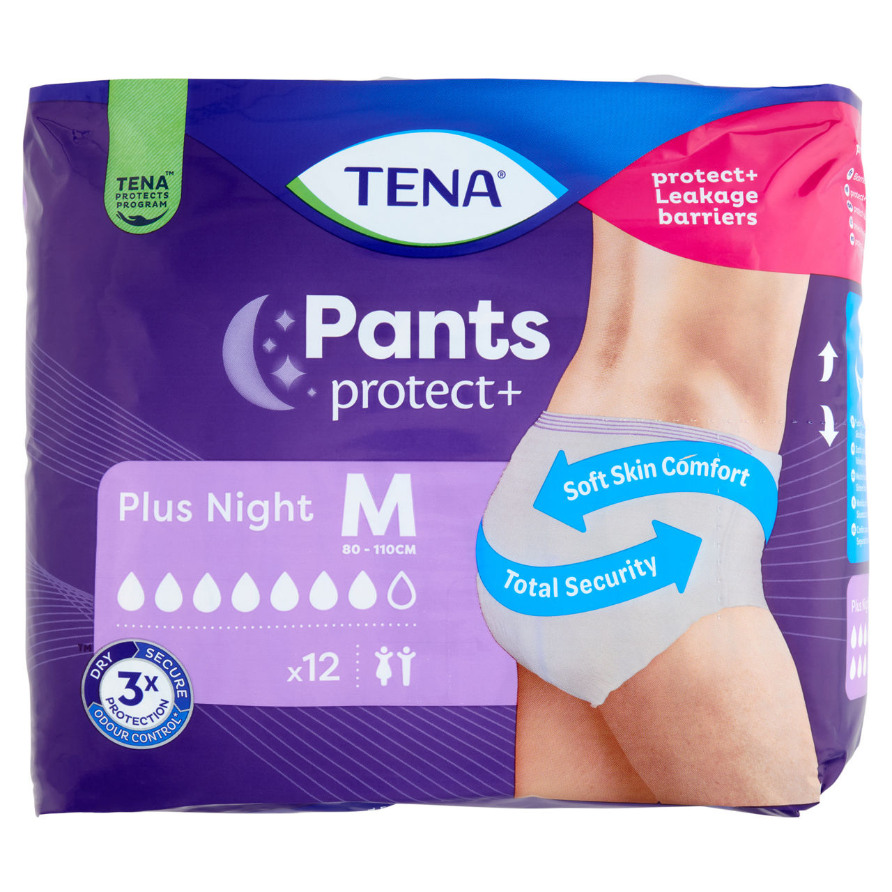Assorbenti per incontinenza pants plus notte m 12 pz - Immagine 01