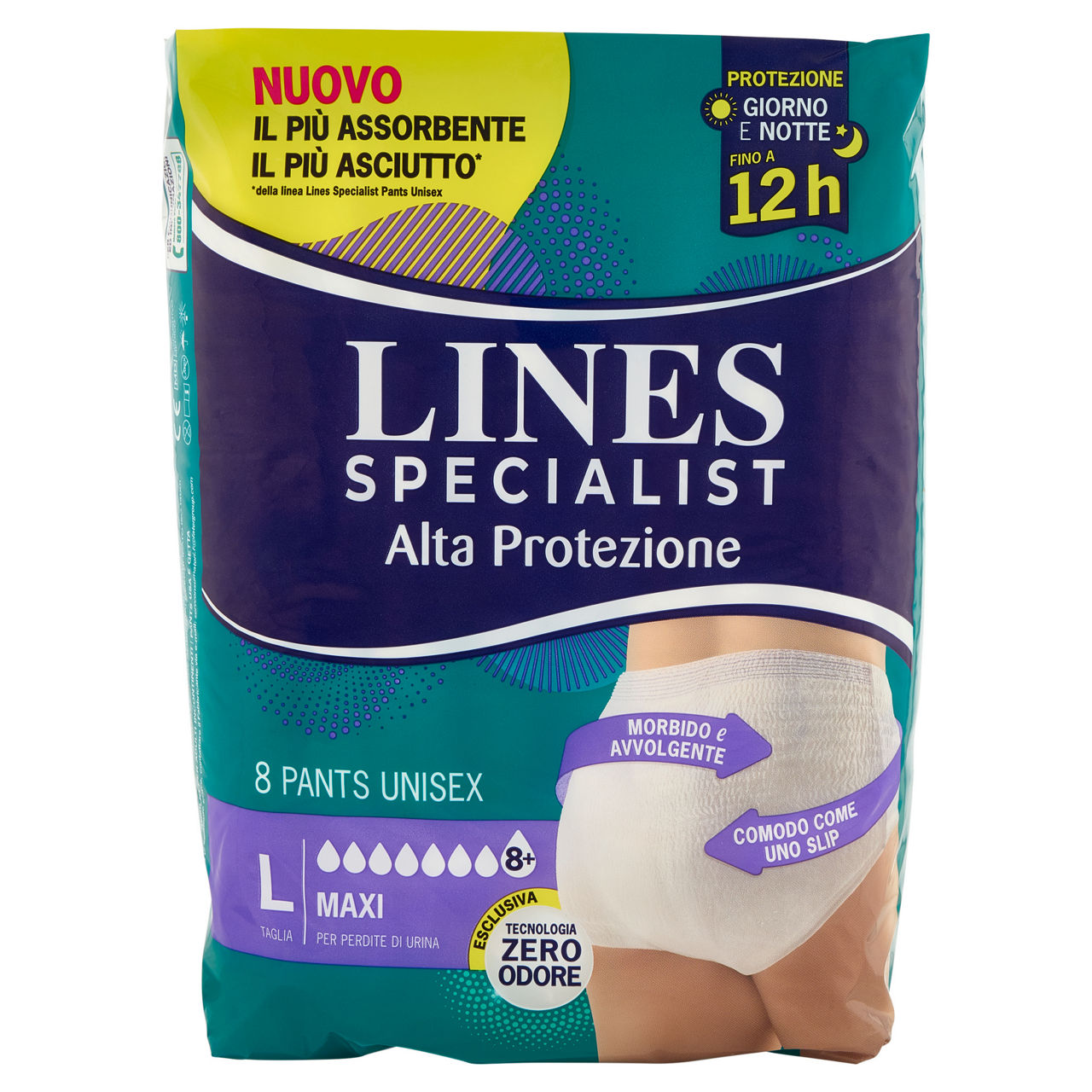Assorbenti incontinenza grave maxi taglia L 8 pz - Immagine 01