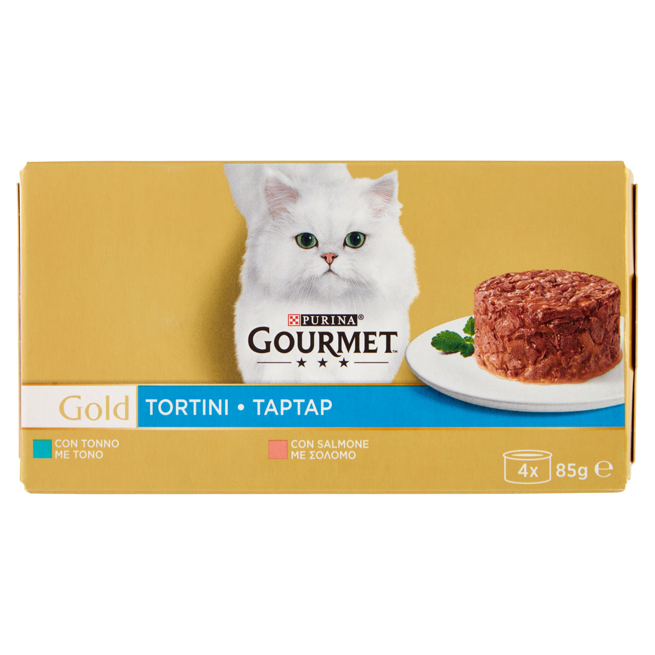 Umido gatto gourmet gold g85x4 - tortini tonno&salmone