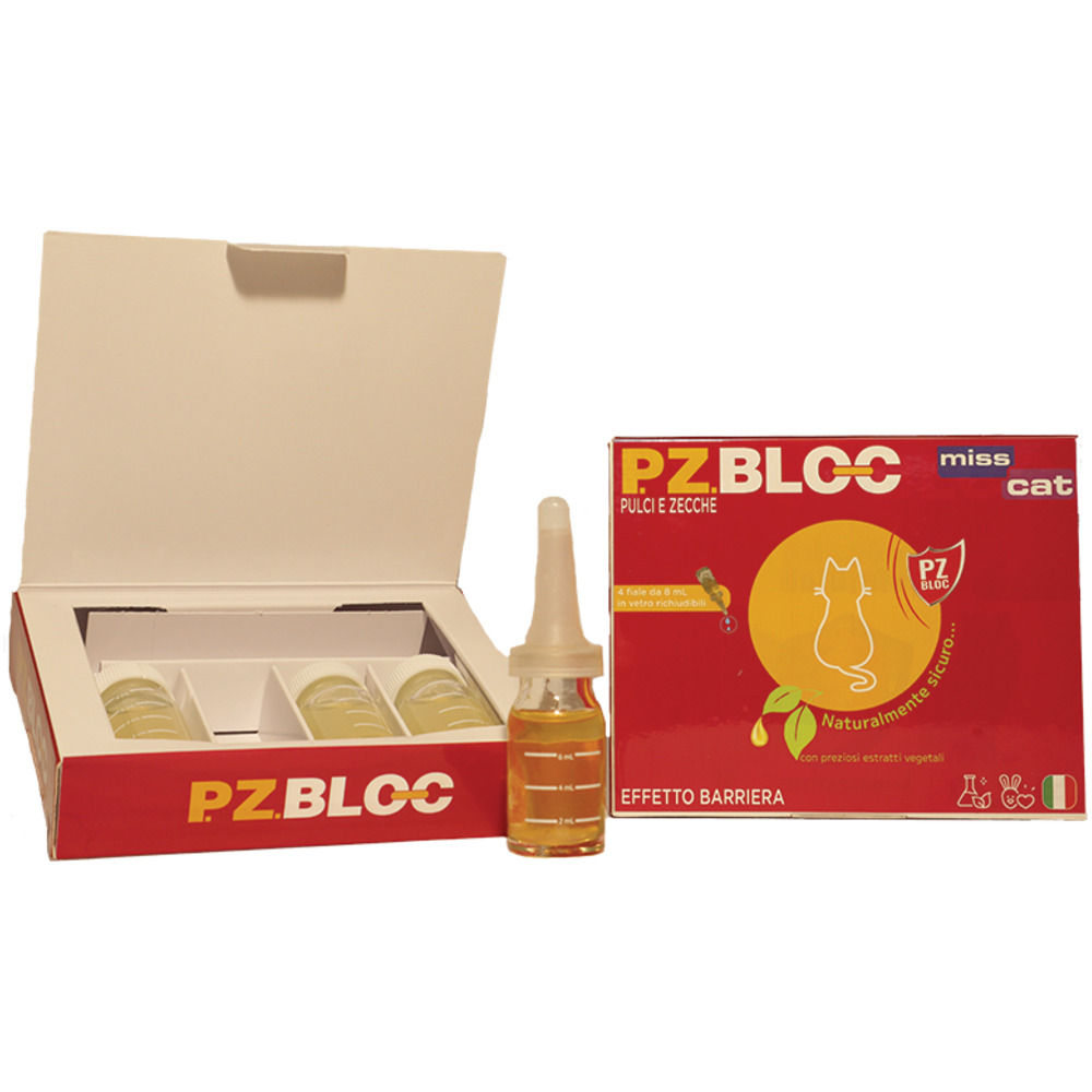 Pz bloc sgradito pulci e zecche miss cat 4x8ml