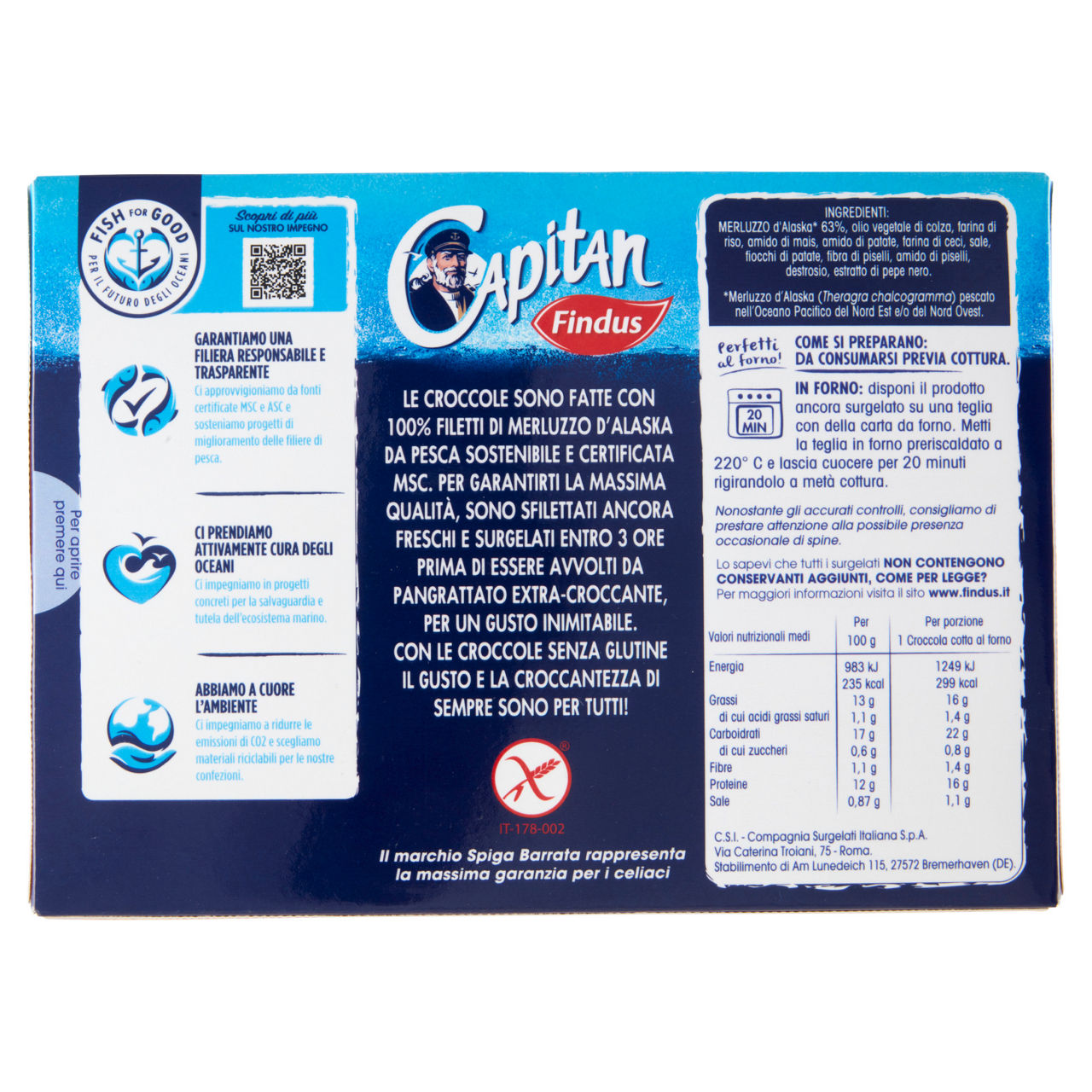 Croccole di merluzzo d'Alaska senza glutine surgelate 250 gr - Immagine 21