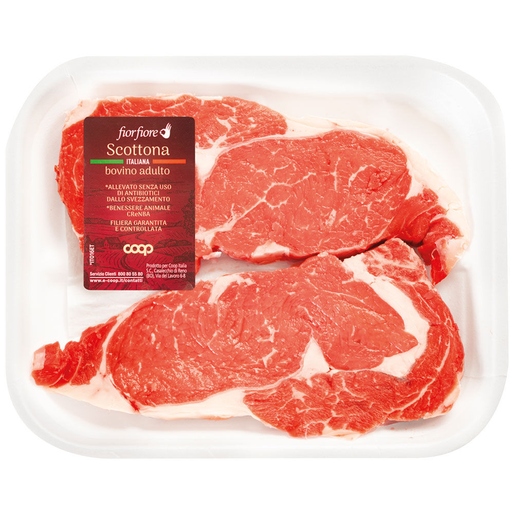 Bistecca disossata di scottona