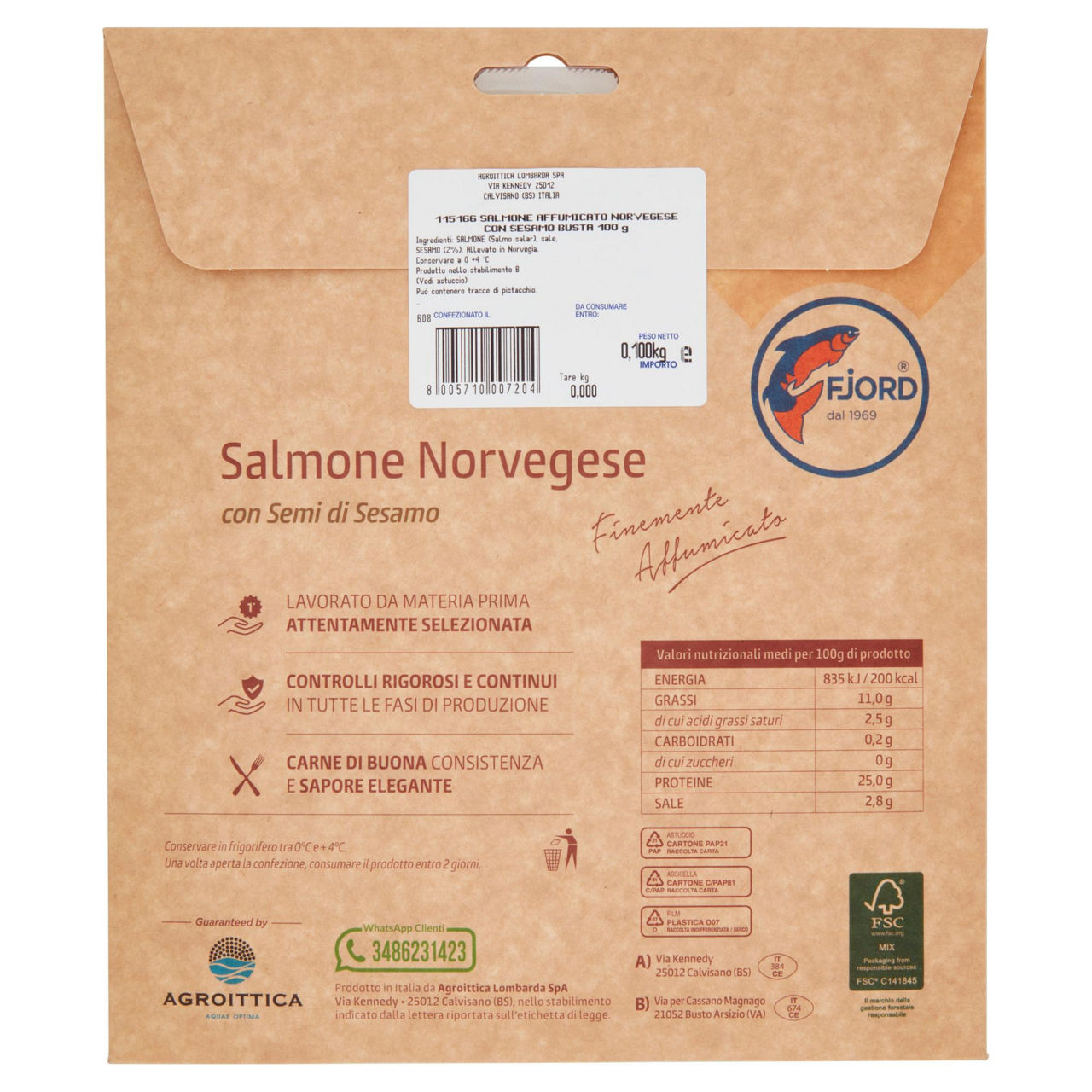 Salmone Norvegese affumicato con semi di sesamo 100 gr - Immagine 21