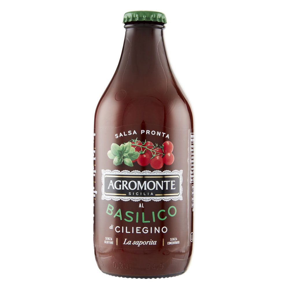 Salsa pronta di ciliegino al basilico agromonte 330gr - Immagine 01