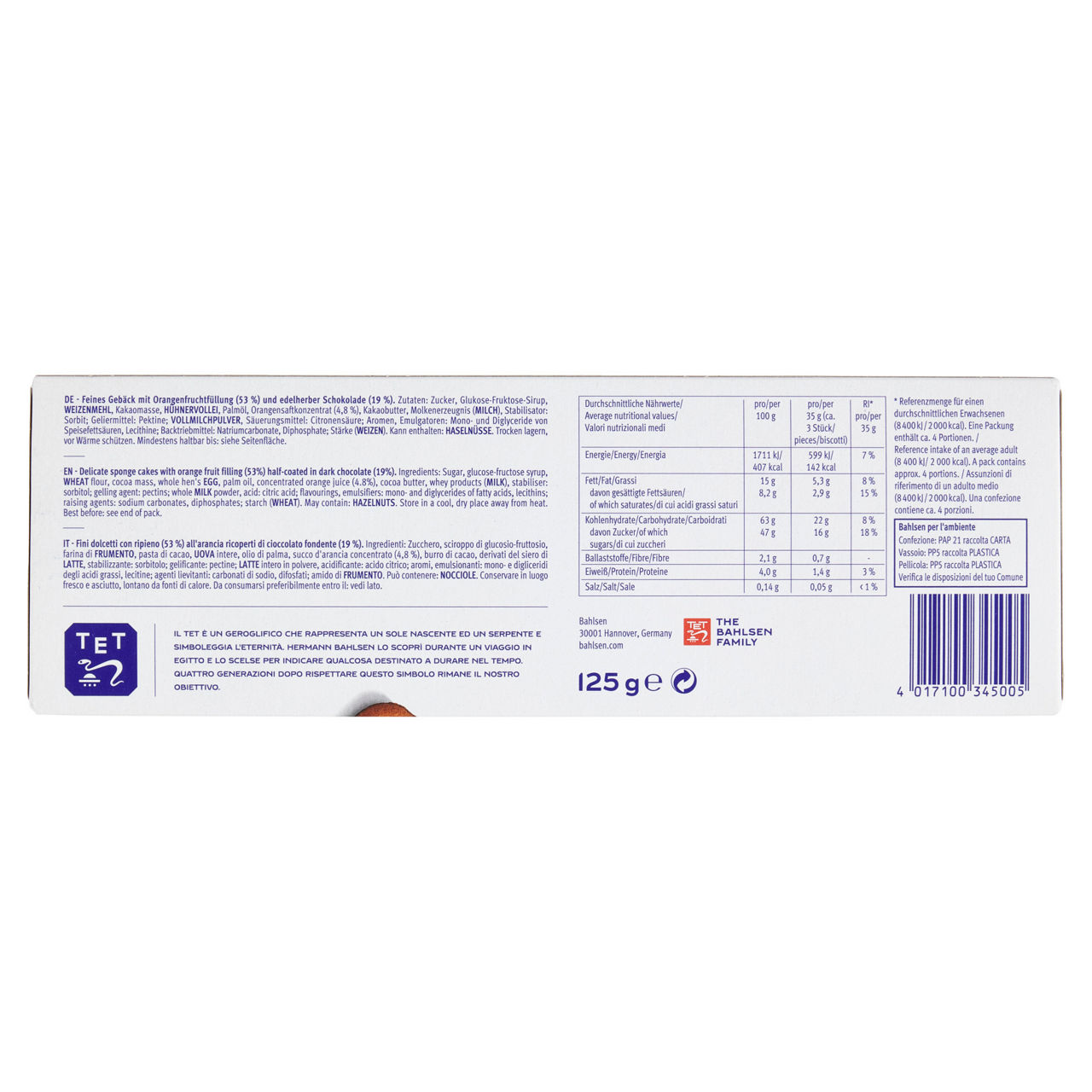 Biscotti con ripieno all'arancia e ricoperti di cioccolato fondente 125 gr - Immagine 11