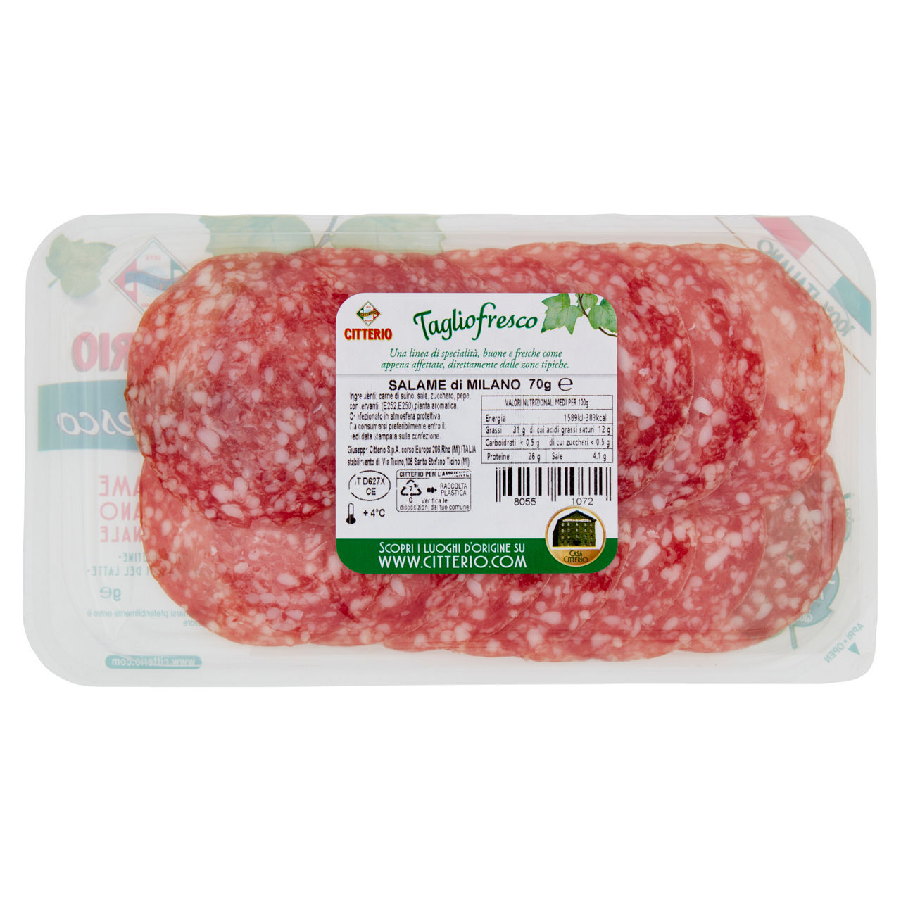 Salame di Milano originale affettato 70 gr - Immagine 31