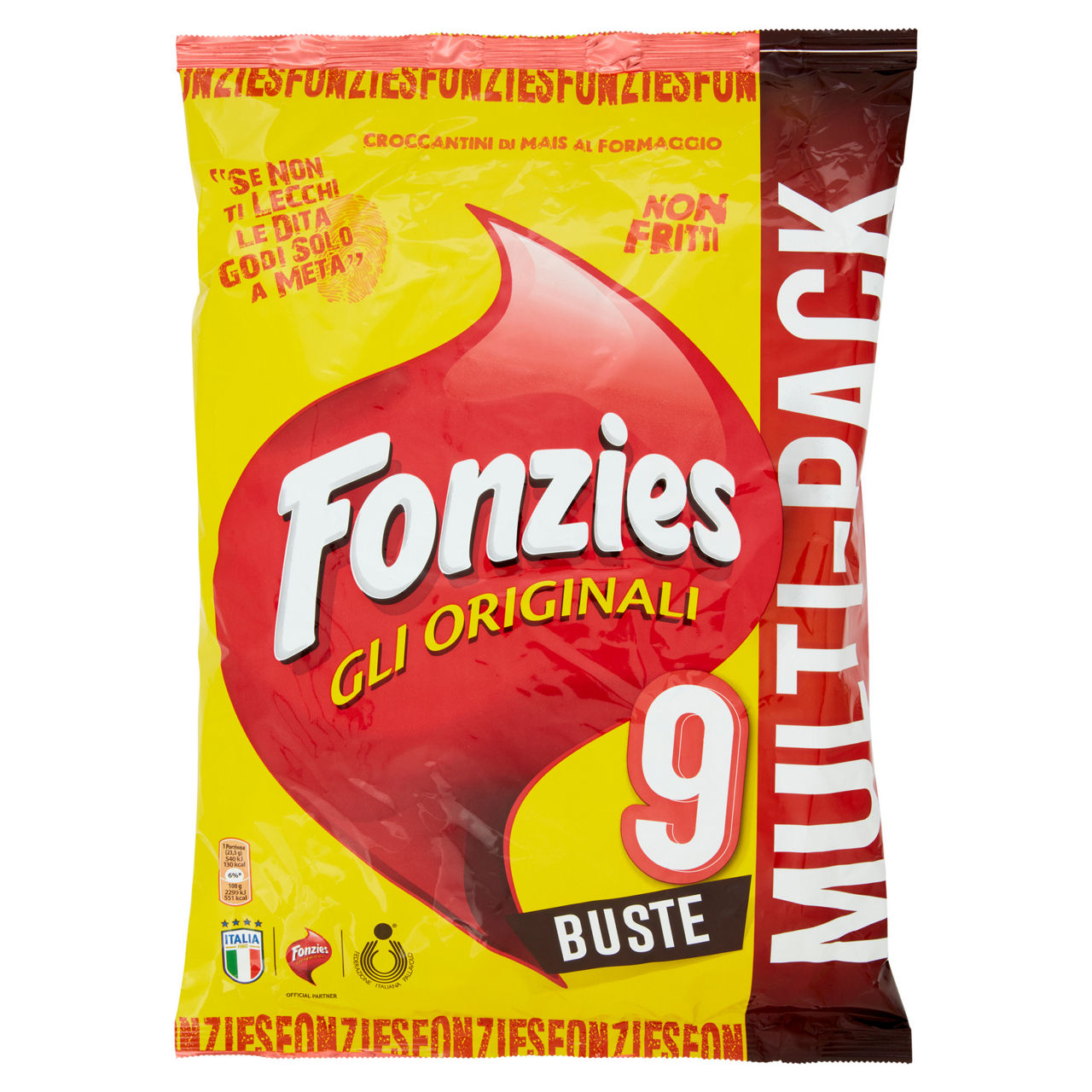 Croccantini di mais al formaggio Fonzies 9 pz 212 gr - Immagine 01