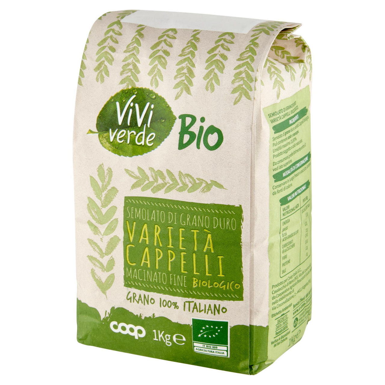 Semolato di grano duro varietà cappelli macinato fine biologico vivi verde 1 kg - Immagine 31