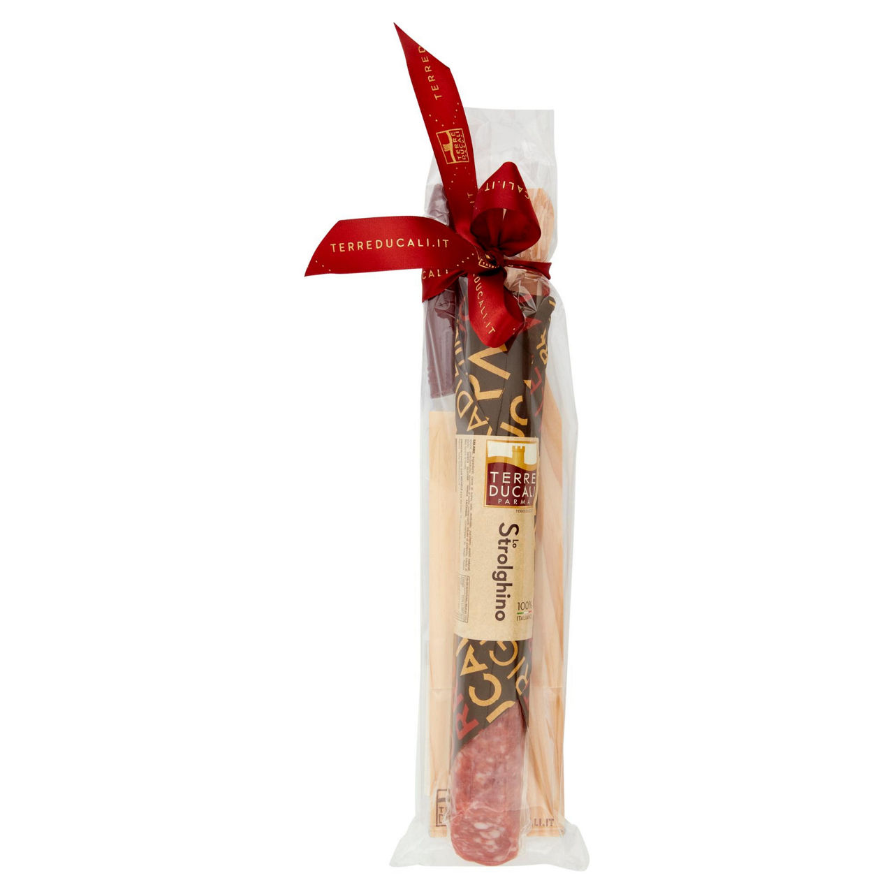 Confezione strolghino con tagliere e coltello 240 gr