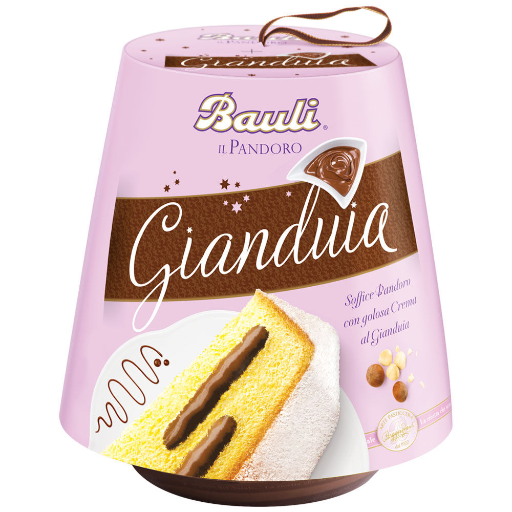 Pandoro con crema di gianduia 750 gr