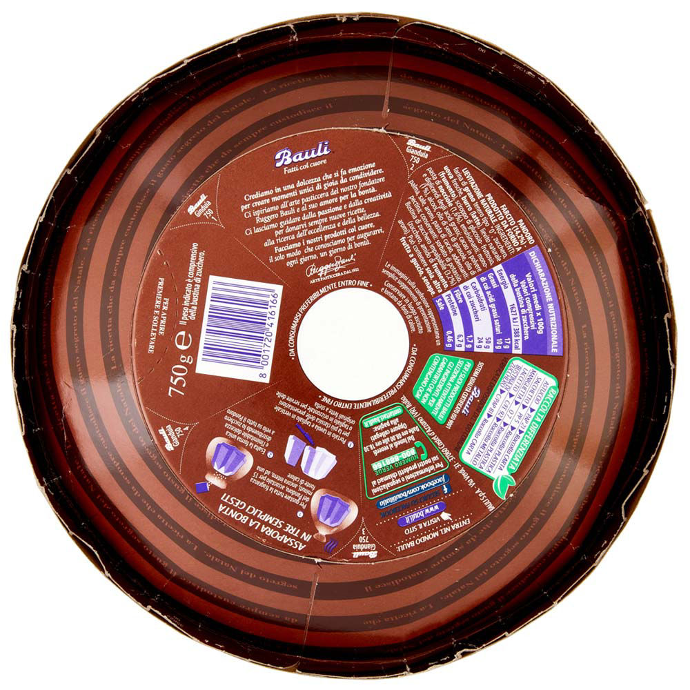 Pandoro con crema di gianduia 750 gr - Immagine 51