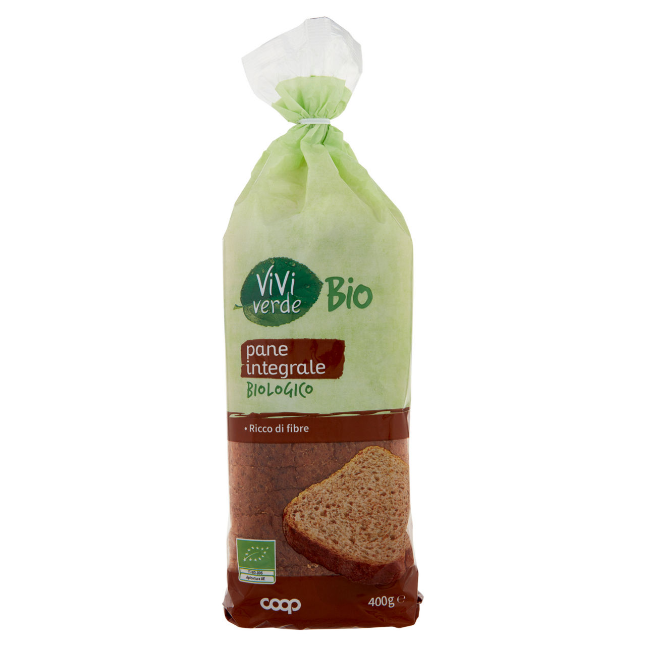 Pane integrale biologico vivi verde 400 g - Immagine 01