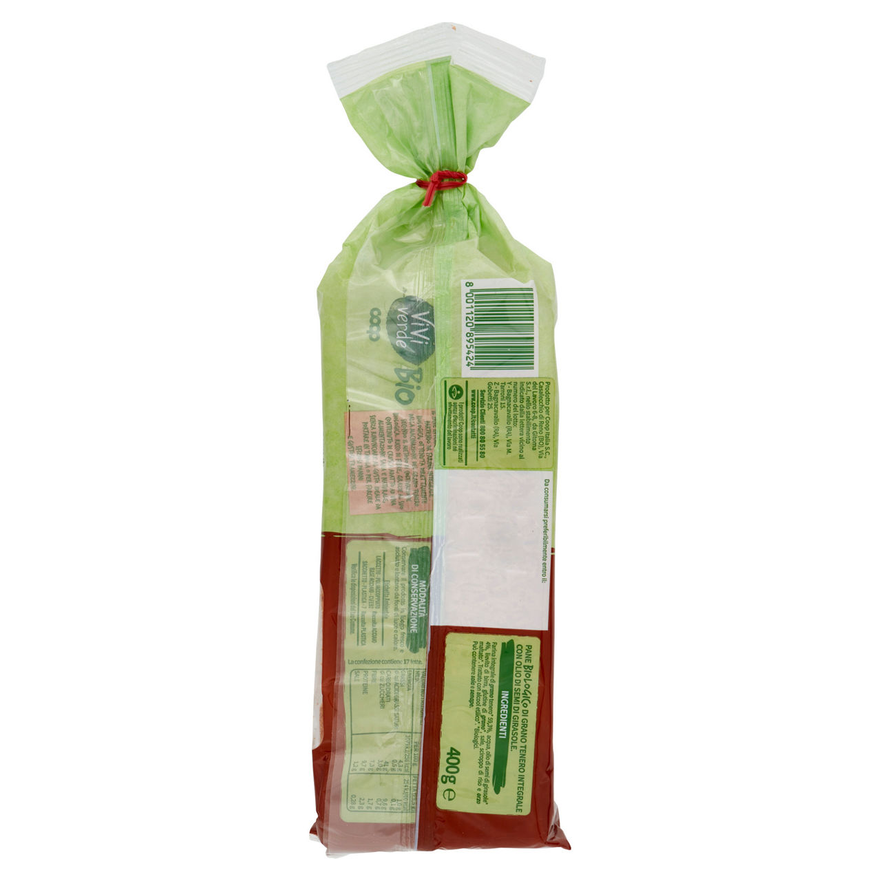 Pane integrale biologico vivi verde 400 g - Immagine 71