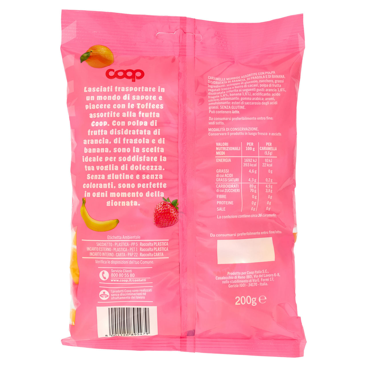 Caramelle morbide toffees alla frutta assortita 200 gr - Immagine 21