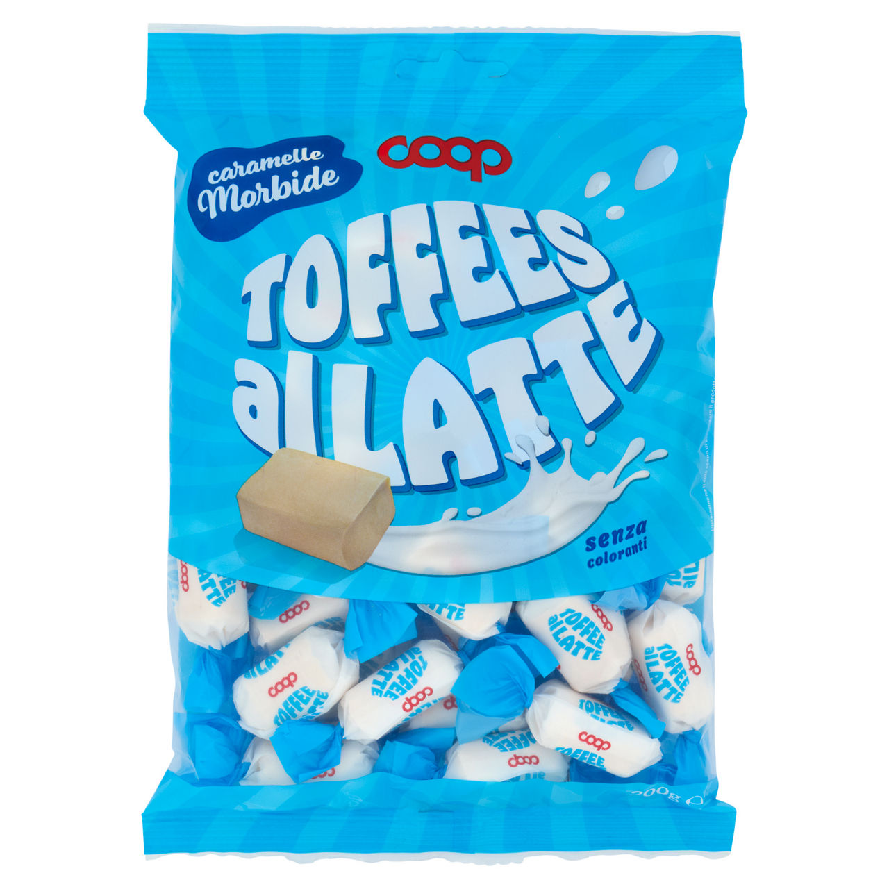 Caramelle morbide toffees al latte 200 gr - Immagine 01
