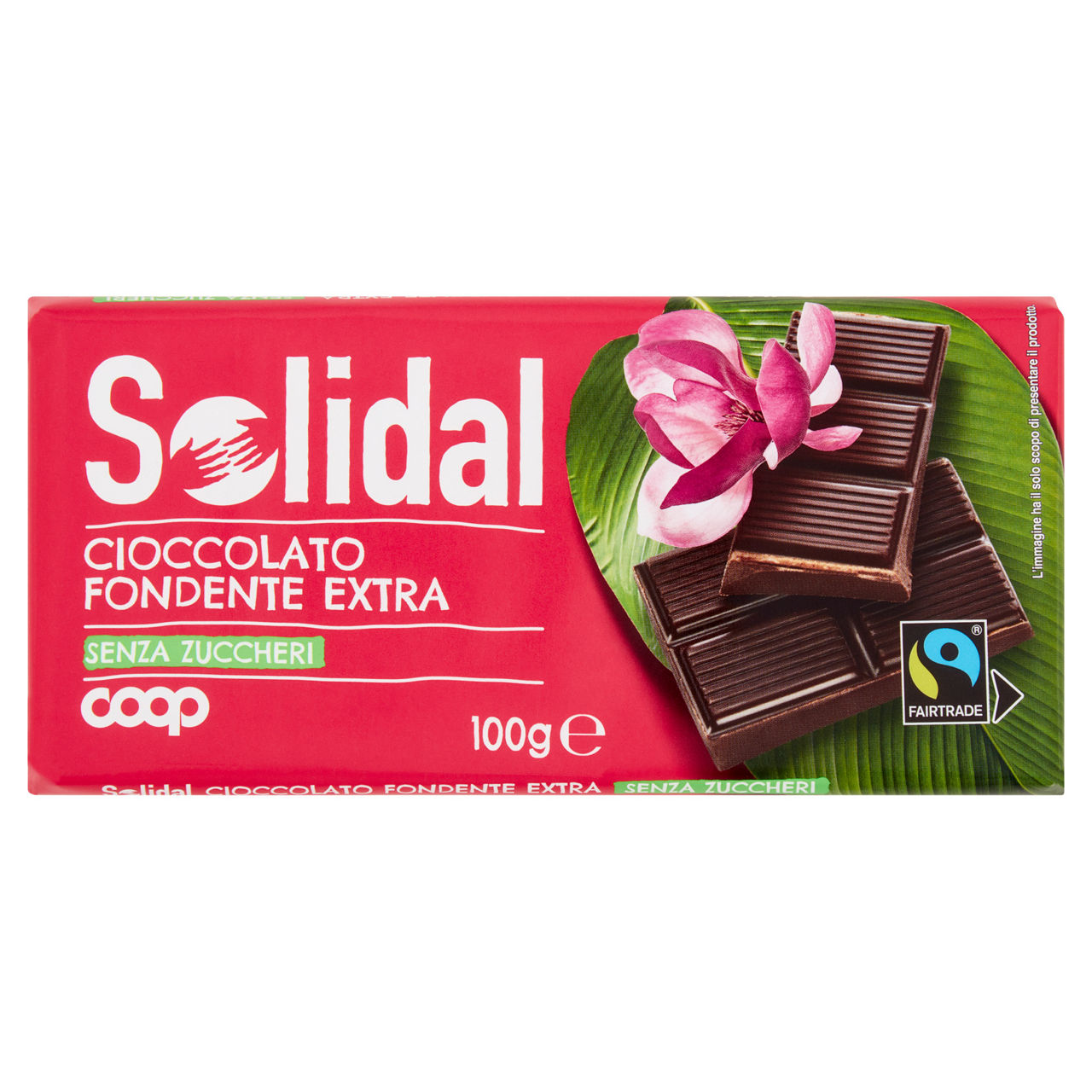 Tavoletta di cioccolato fondente extra senza zuccheri 100 gr