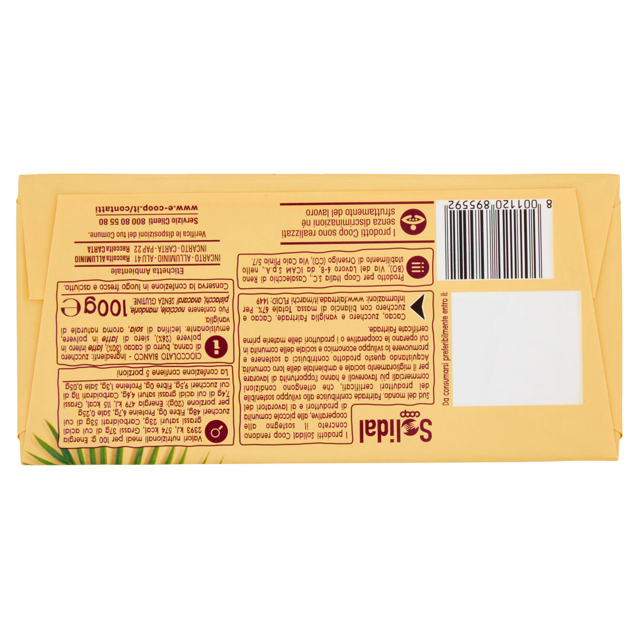 Tavoletta di cioccolato bianco 100 gr - Immagine 41
