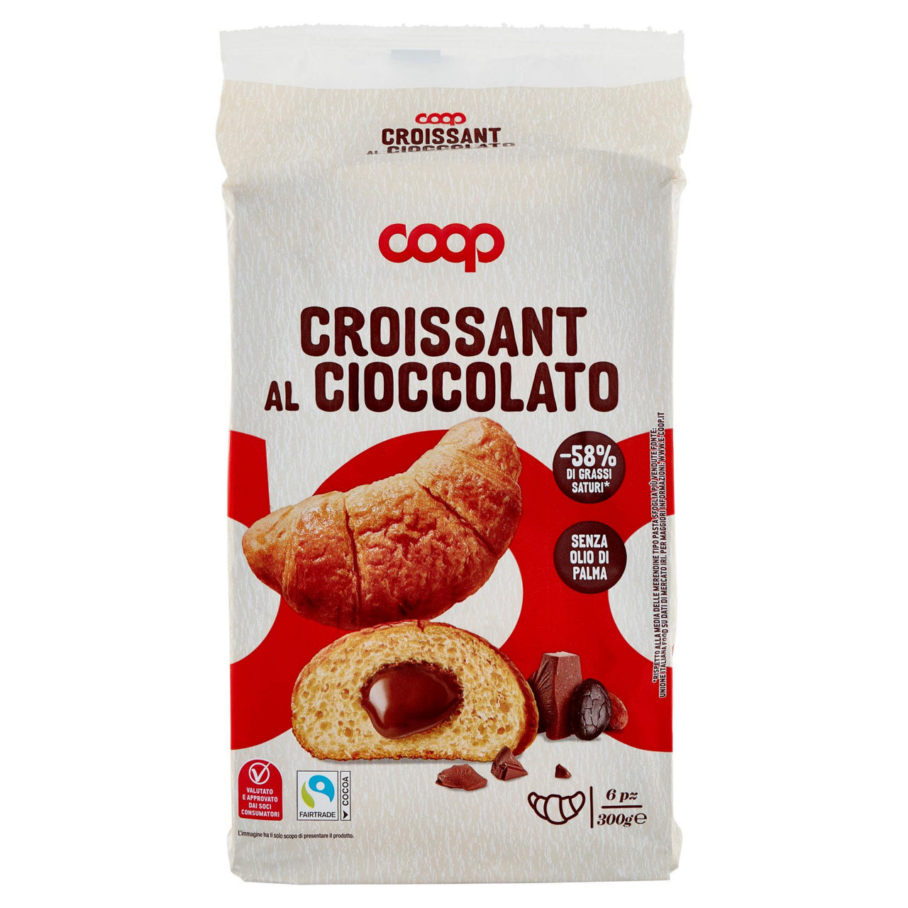 Croissant al cioccolato 6 pz 300 gr - Immagine 01