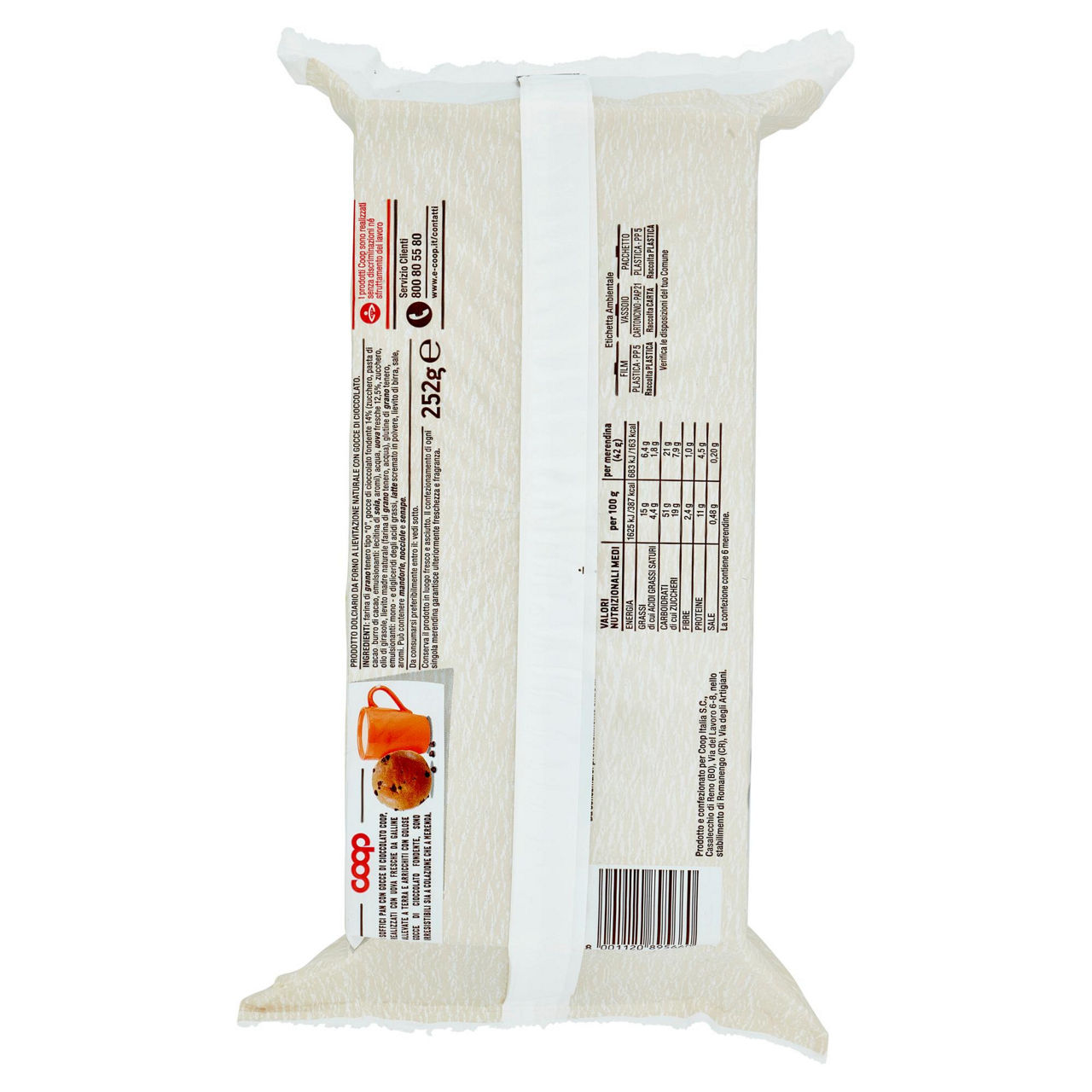 Pan di cioccolato con gocce di cioccolato 6 pz x 42 gr - Immagine 11