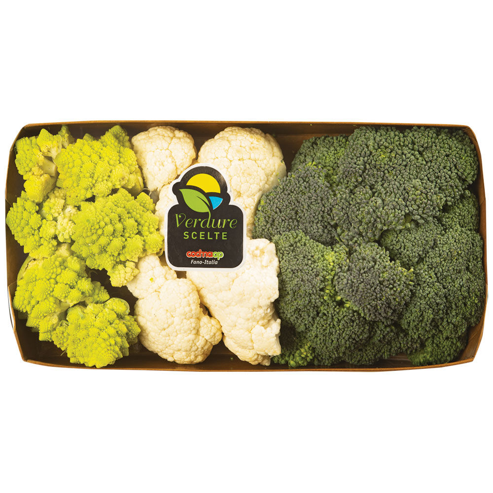 Tris di cavolfiore broccoli e cavoli verdi 500 gr - Immagine 01