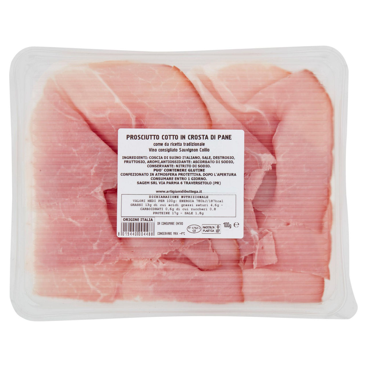 Prosciutto cotto in crosta di pane confezione 100 gr - Immagine 21